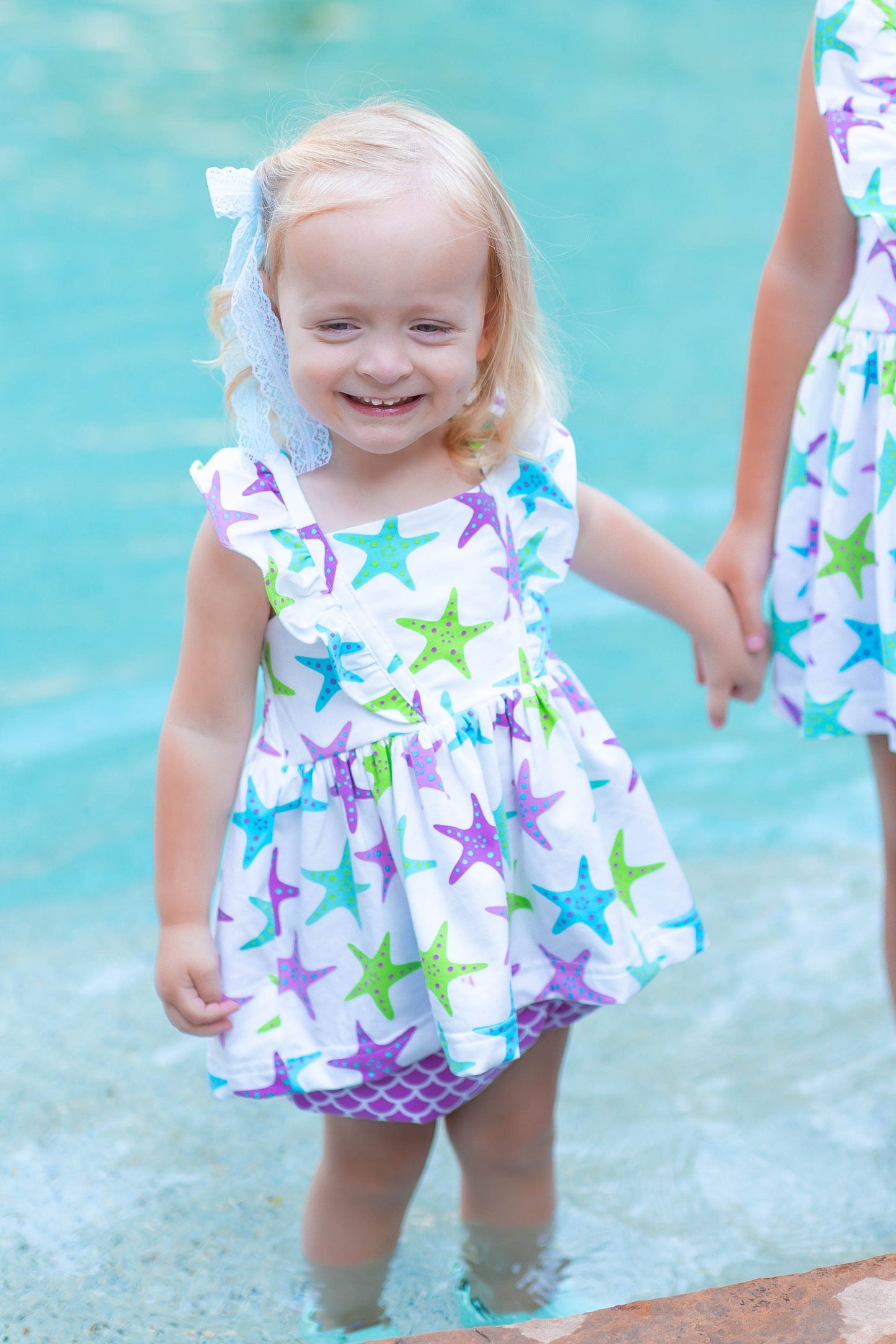 Starfish Print Top & Bloomer Set