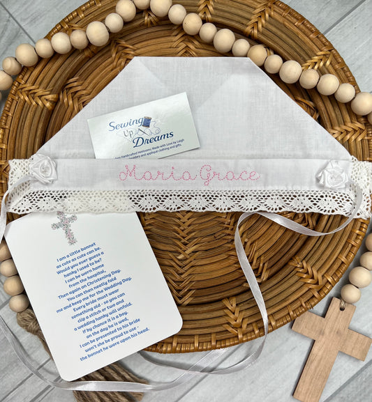 Christening Bonnet/Wedding Hankie