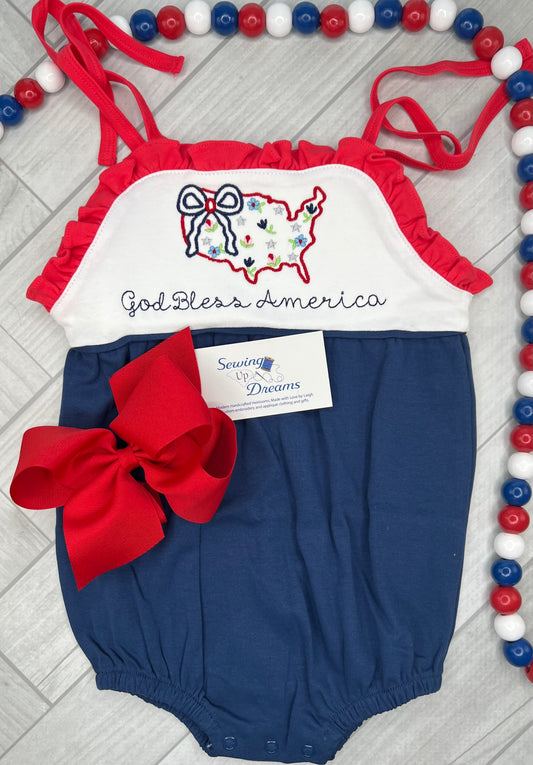 Red, White and Blue Tie Bubble