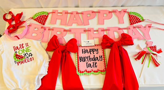 Custom Embroidered Birthday Banner