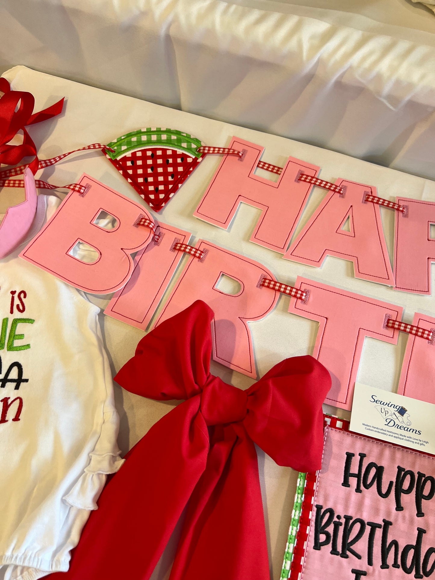 Custom Embroidered Birthday Banner