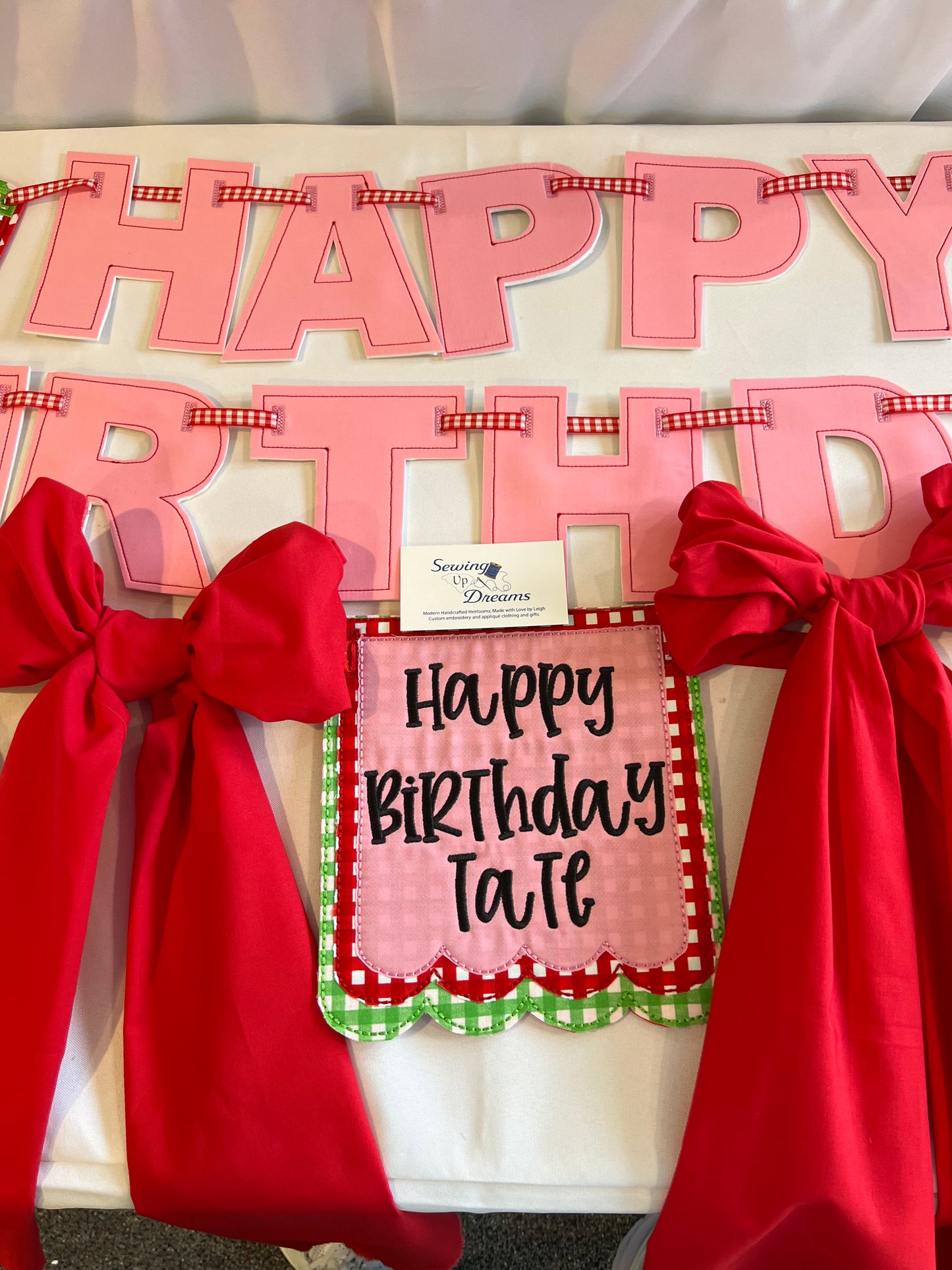 Custom Embroidered Birthday Banner