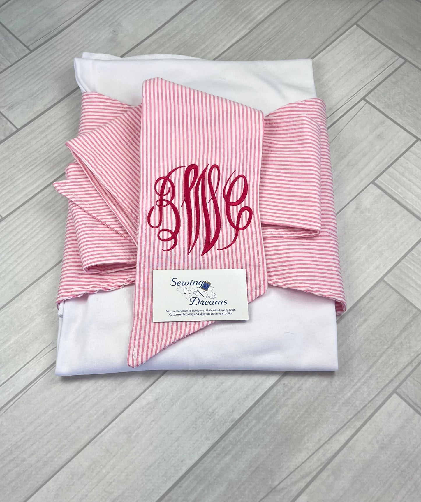 Seersucker Pink Baby Swaddle Blanket