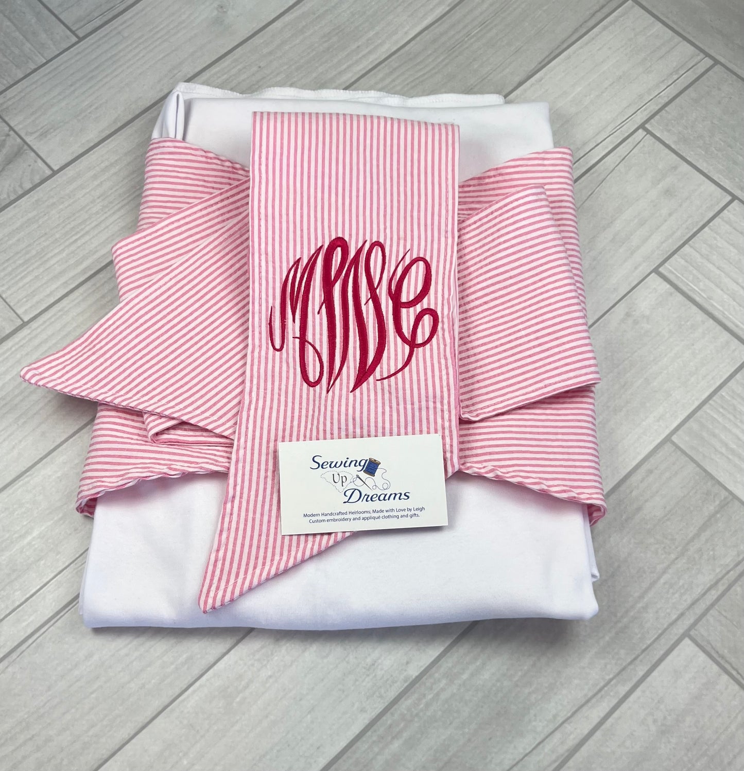 Seersucker Pink Baby Swaddle Blanket