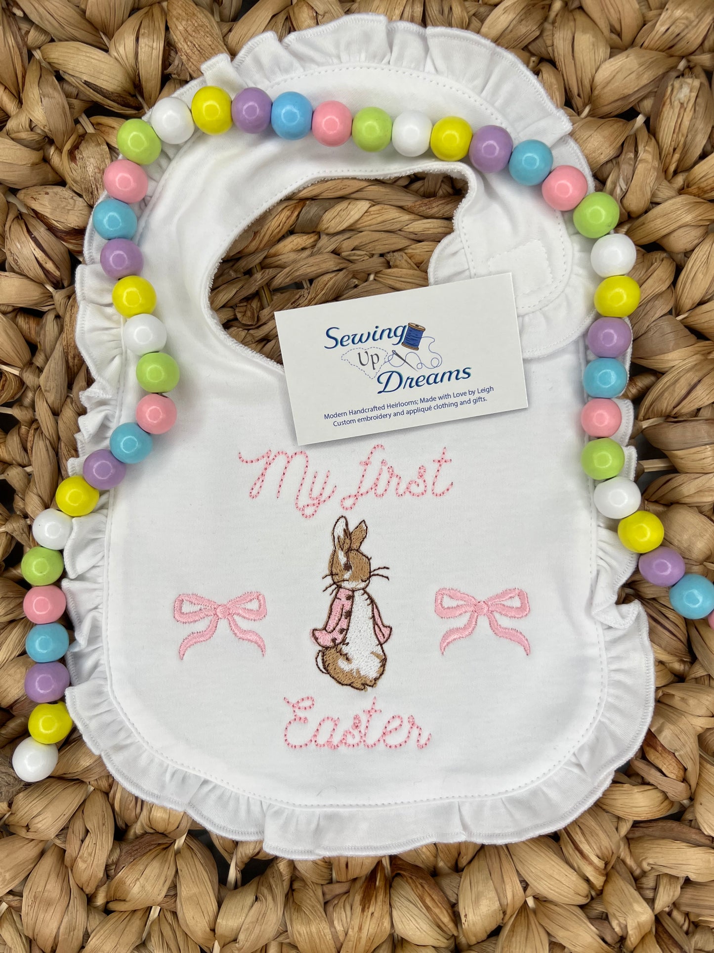 My First Easter Ruffle Bib