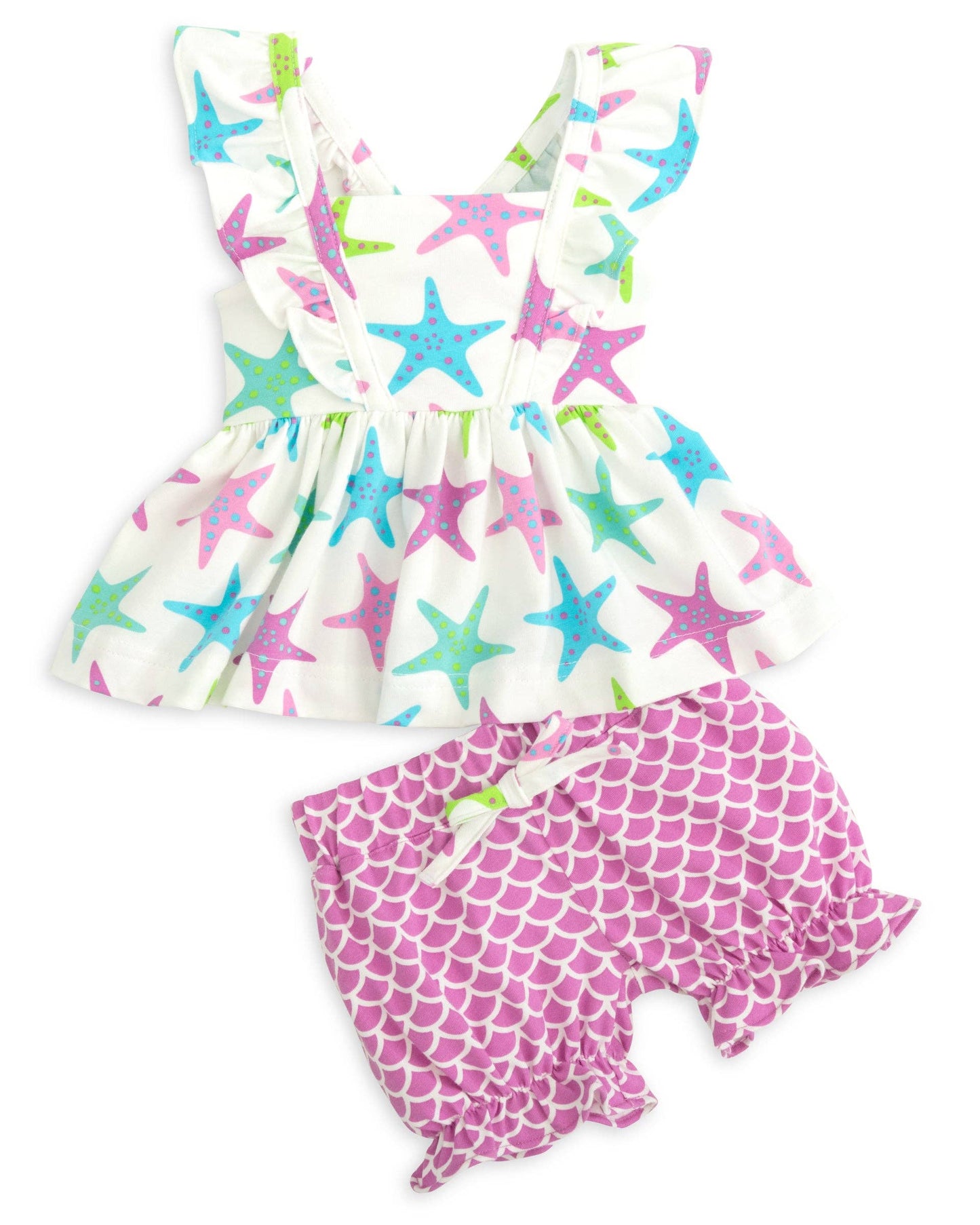Starfish Print Top & Bloomer Set