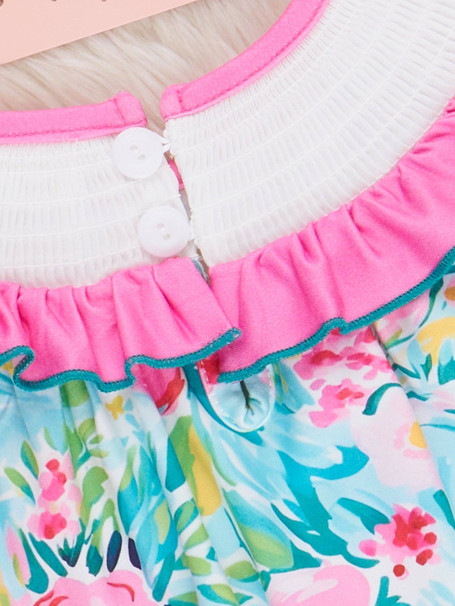 Fruity Summer Garden Smocked Dress