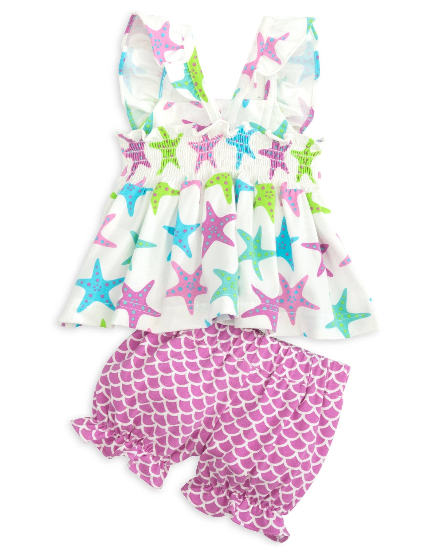 Starfish Print Top & Bloomer Set