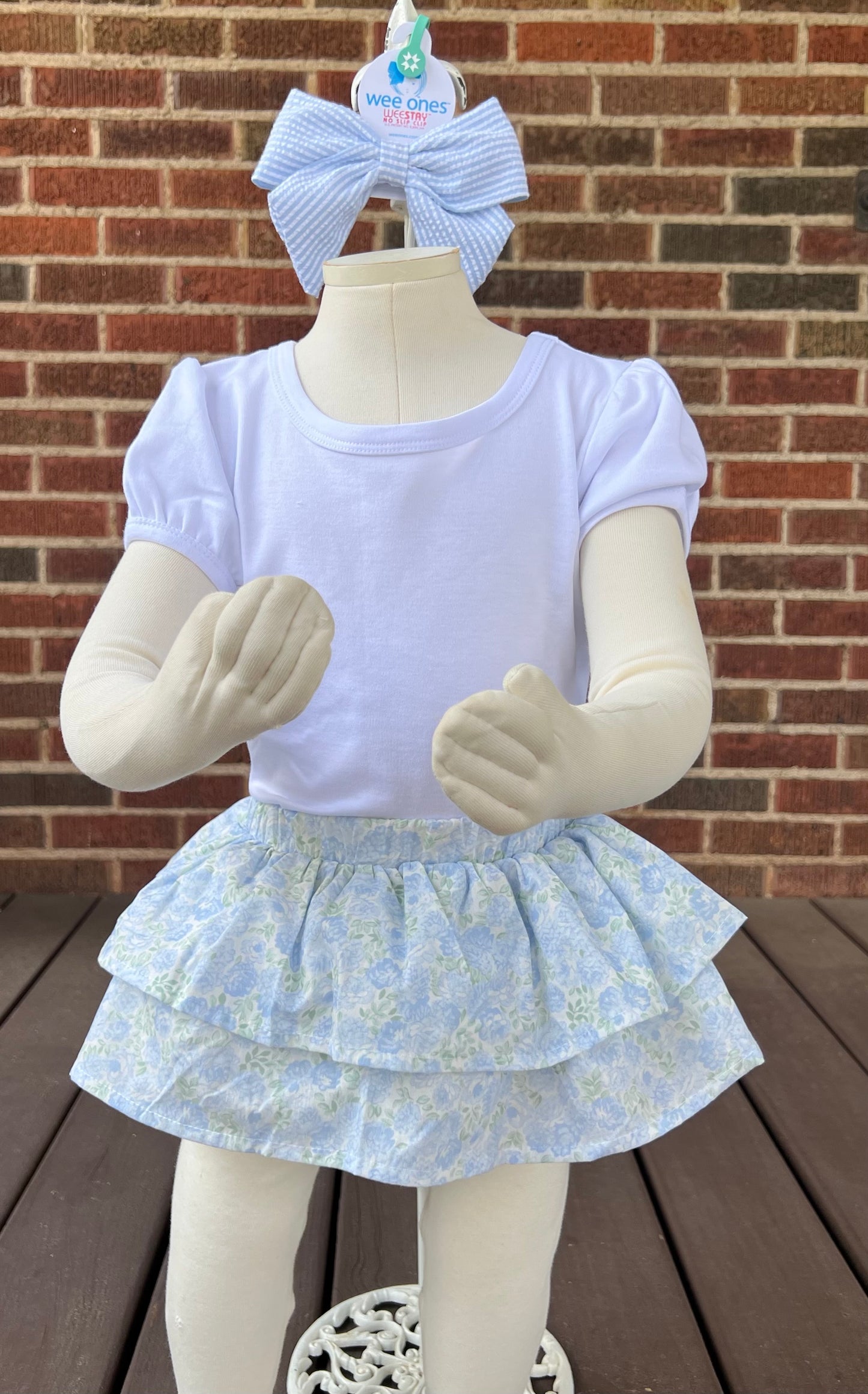 Girls Floral Ruffle Bloomer Skirt