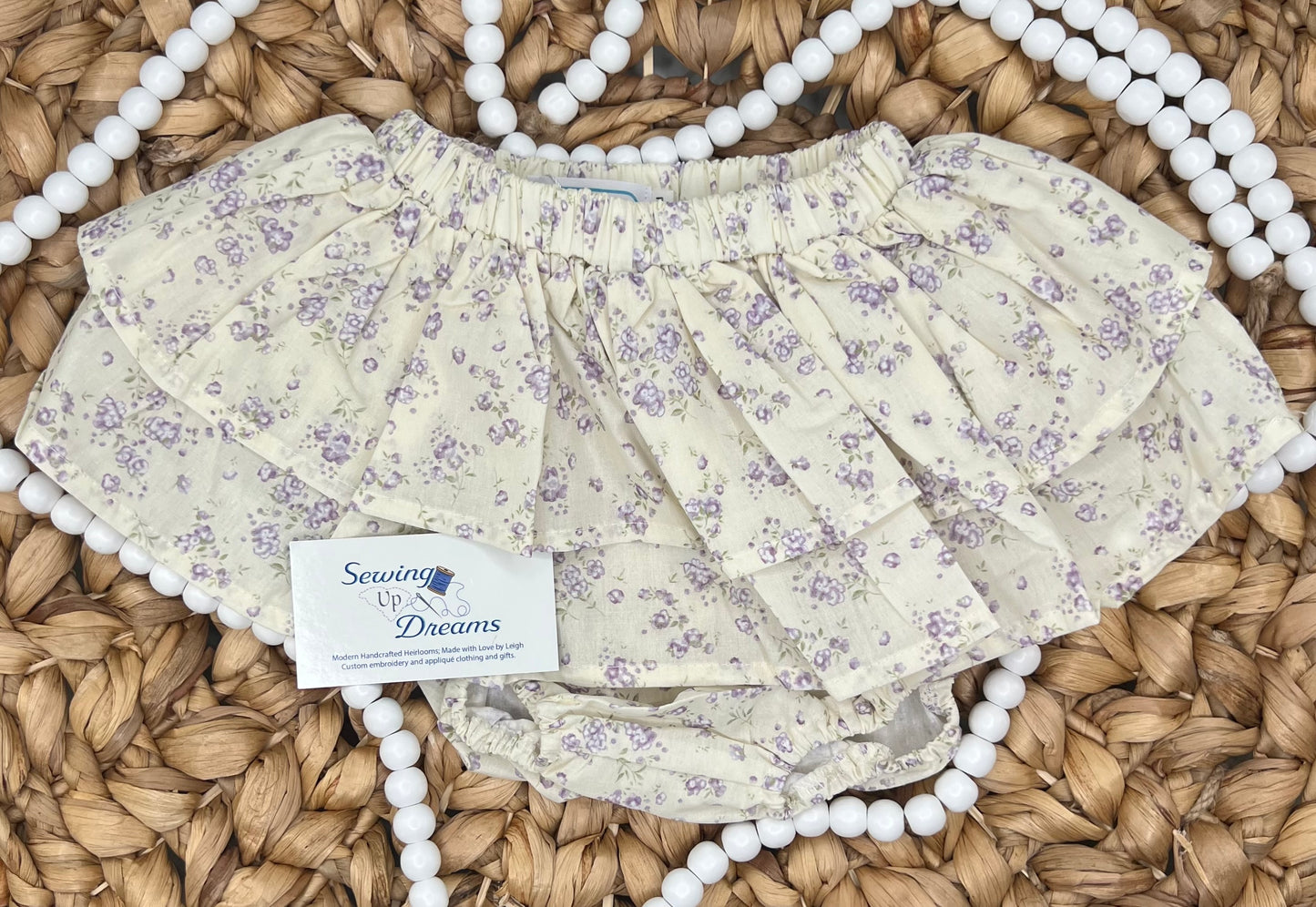 Girls Floral Ruffle Bloomer Skirt