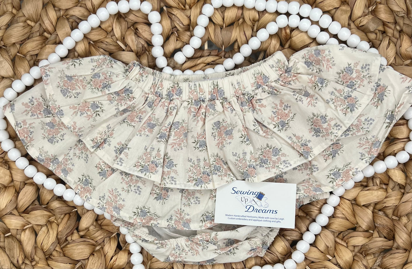 Girls Floral Ruffle Bloomer Skirt