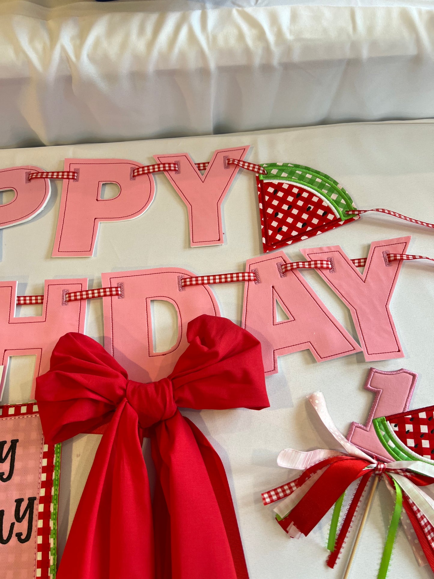 Custom Embroidered Birthday Banner