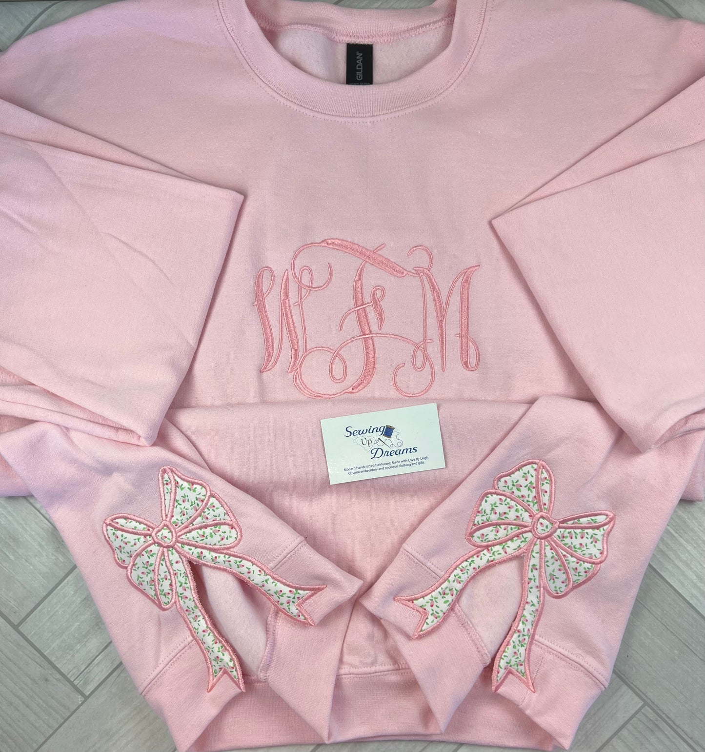 Side split Bow Crewneck Sweatshirt