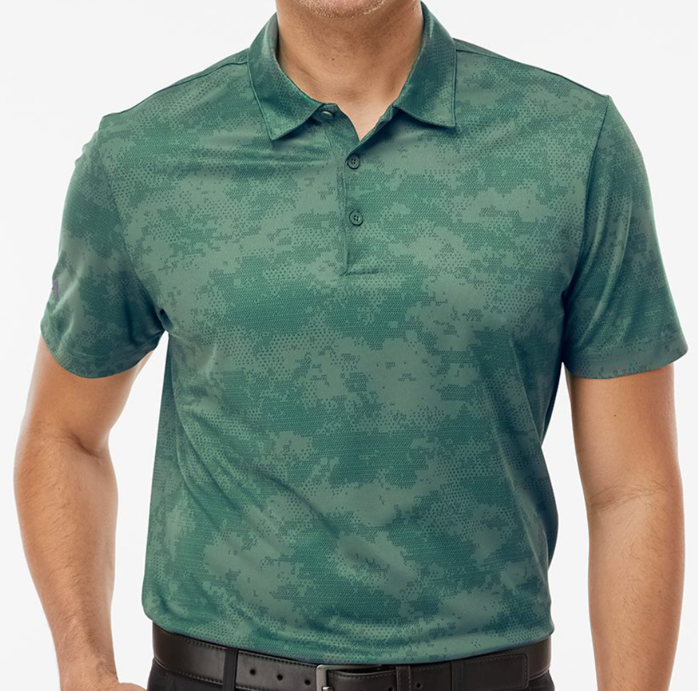 Custom Embroidered Men's All Over Camo Print Polo - A550- Green Oxide