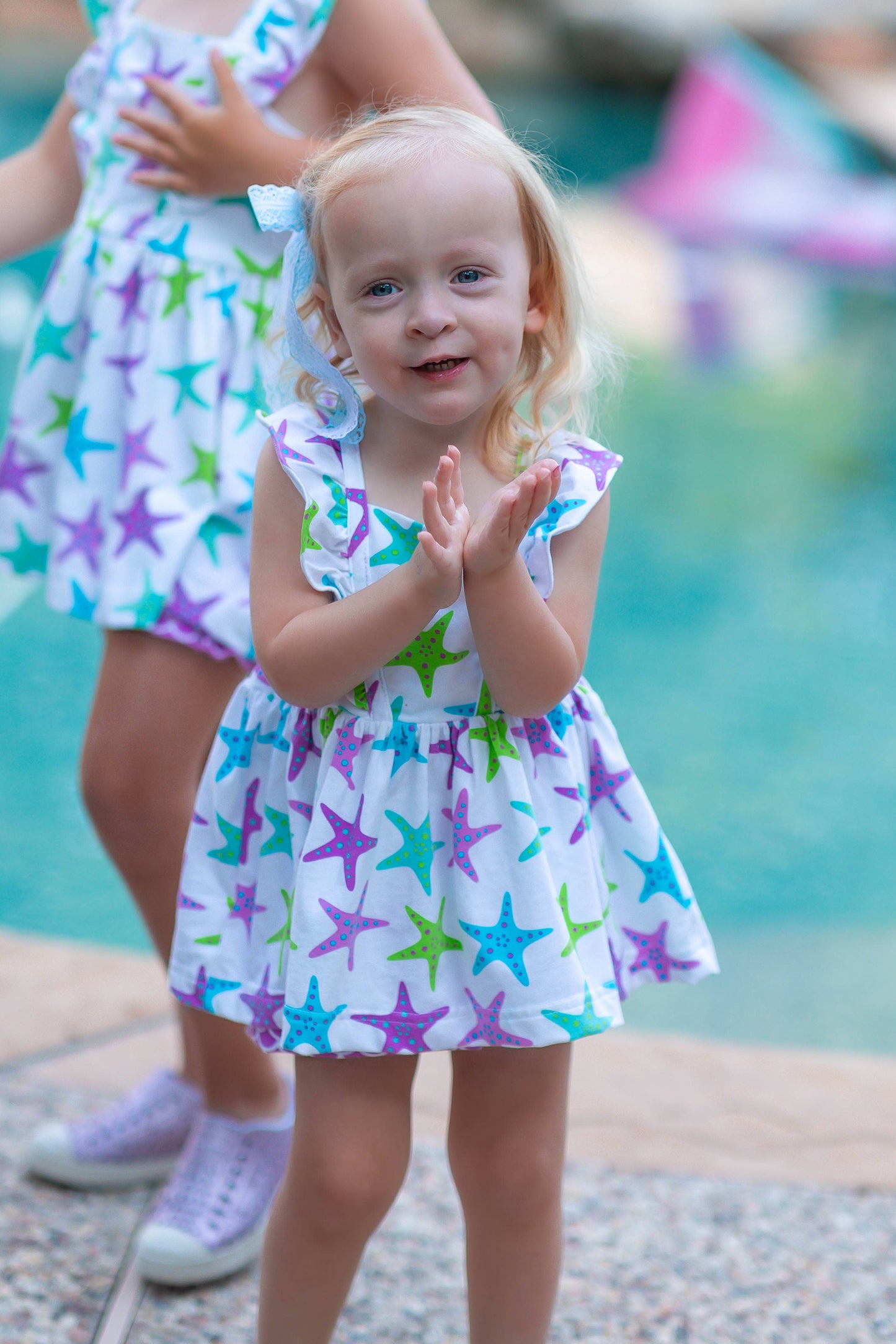 Starfish Print Top & Bloomer Set