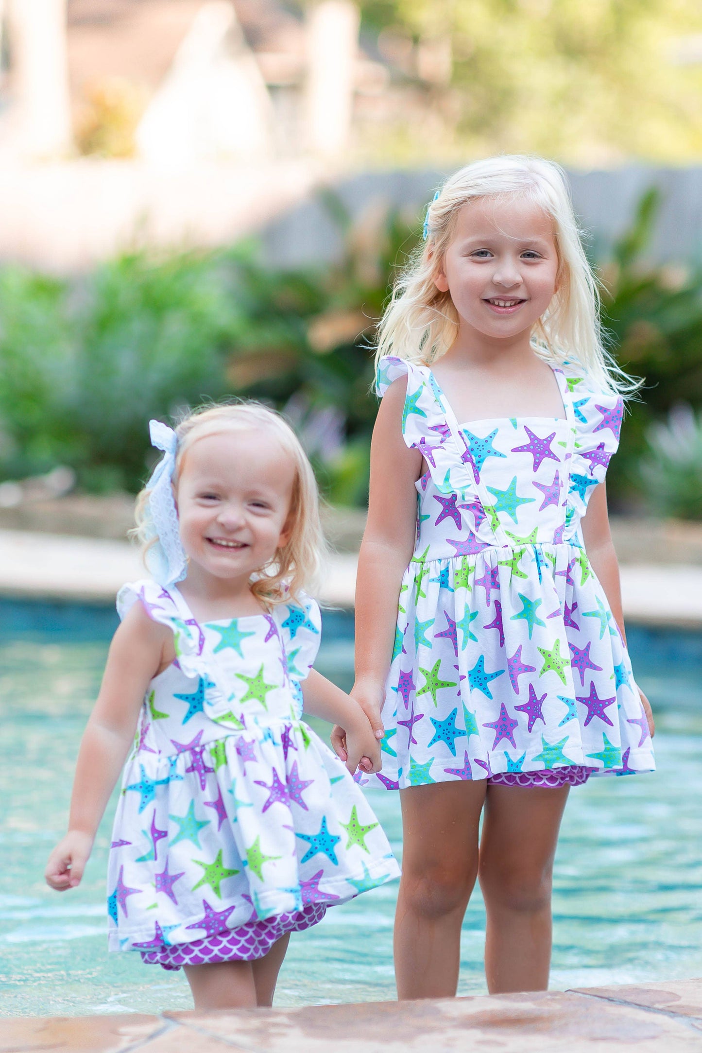 Starfish Print Top & Bloomer Set